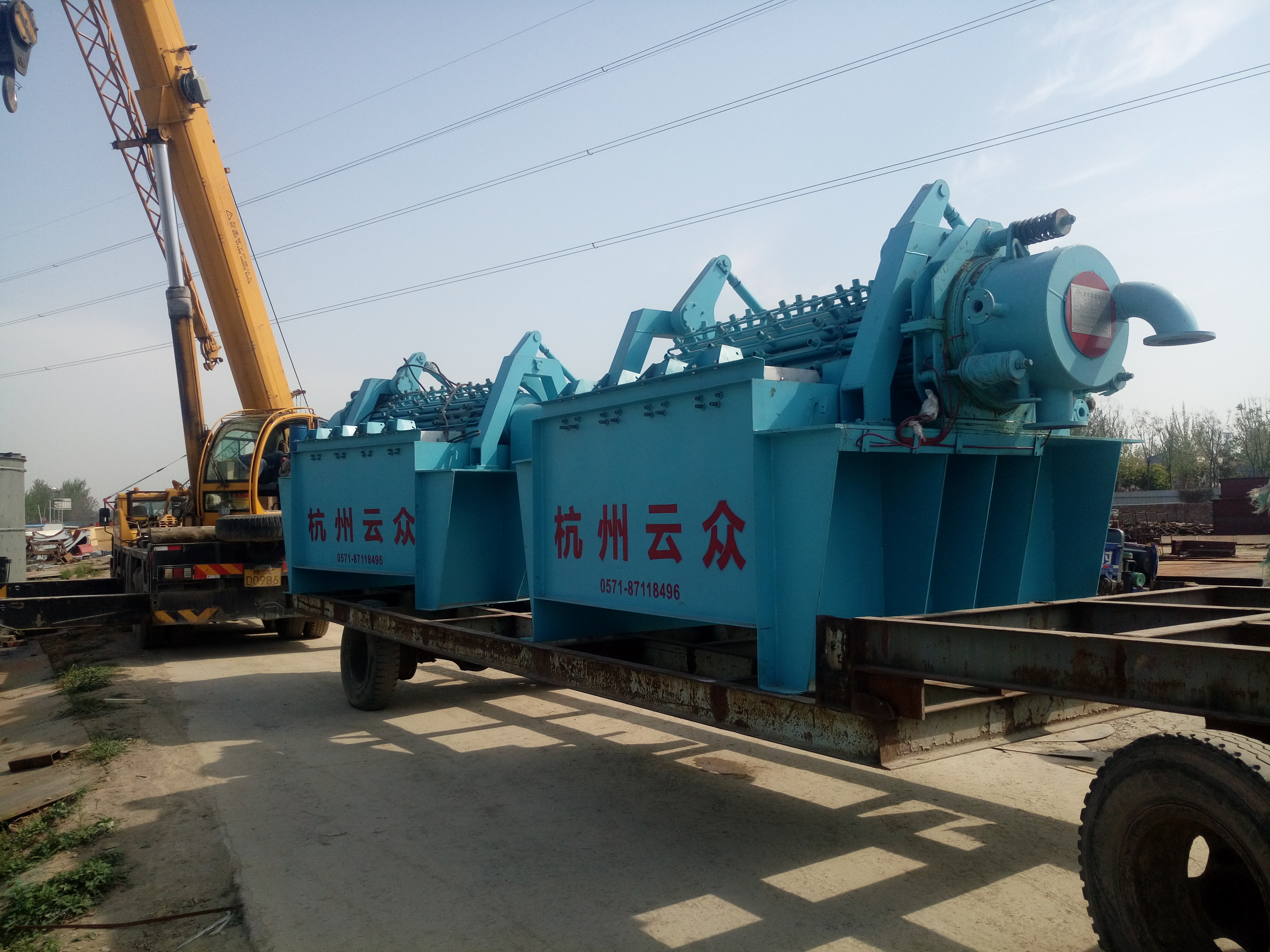 中電國際商丘民生熱電廠(chǎng)濾布圓盤(pán)脫水機施工現場(chǎng)